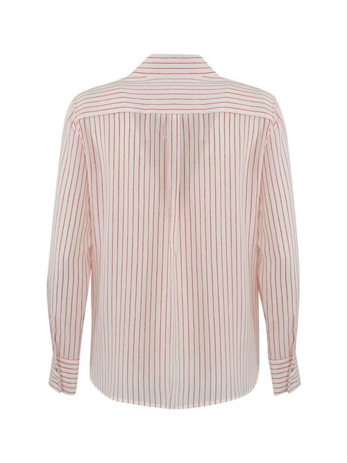 Camicia Lama in crepe de chine Bianco/Rosso MAX MARA STUDIO | 2516111031600004